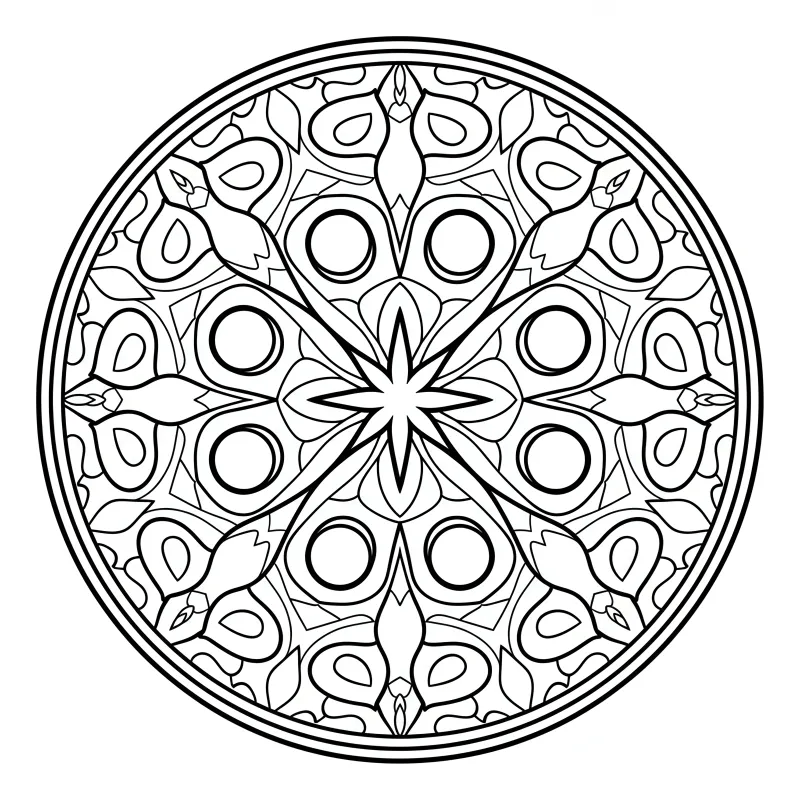 Abstract Butterfly Wing Mandala: A Meditative Coloring Challenge | ZenColoringNook