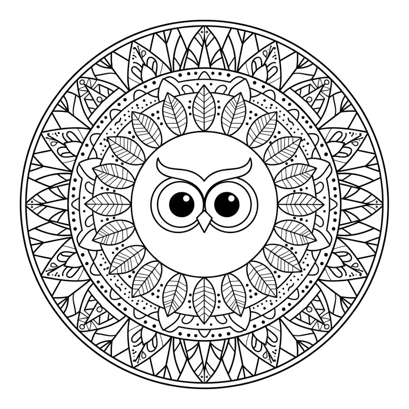Intricate Owl Feather Mandala: A Boho Art Challenge
