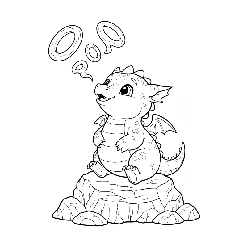 Adorable Baby Dragon Coloring Page - Free & Easy!