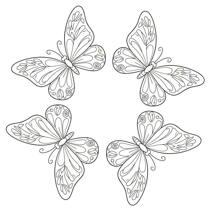 Free Printable: Simple Butterfly Wreath for Beginners