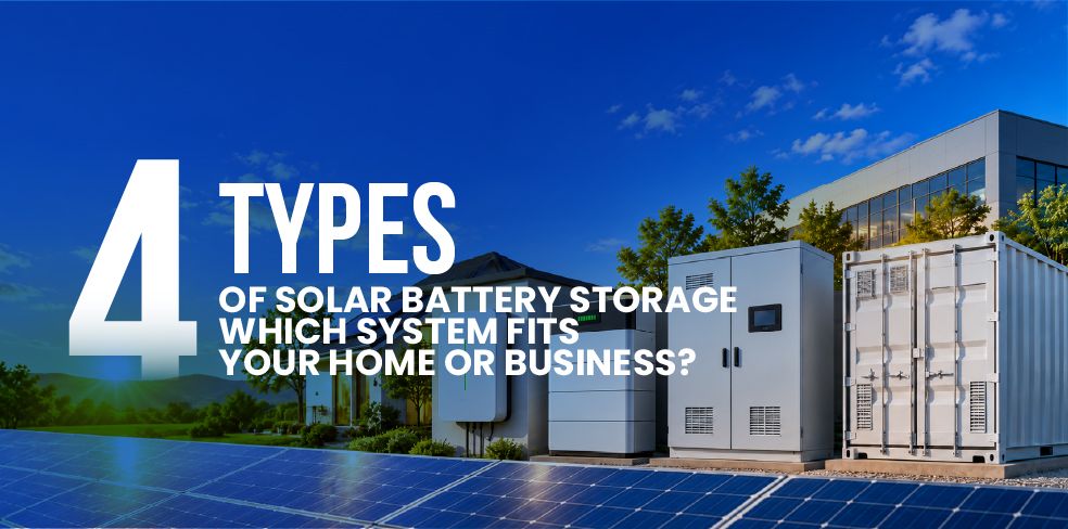 4 Types of Solar Battery Storage: Which System Fits Your Home or Business? 