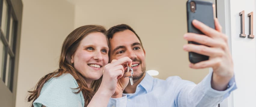couple taking a selfie