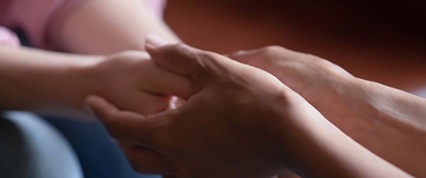 Someone offering helping hands