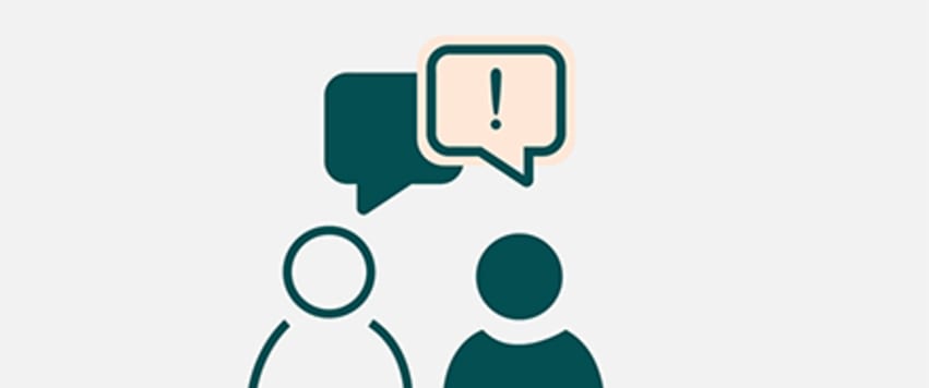 illustration of two people with exclamation mark above