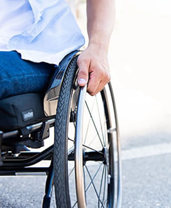 someone in a wheelchair