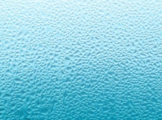 Moisture on blue window pane