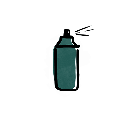 Drawing of can of paint