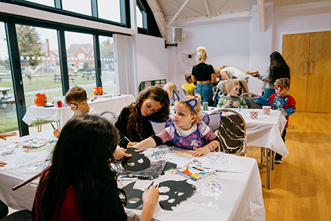 children keeping busy with activities