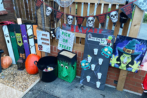table of halloween goodies