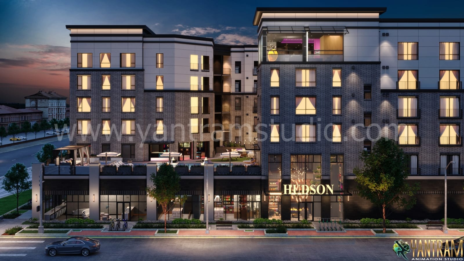 Yantram 3D Architectural Rendering Companies created a Glamorous Exterior Design in Austin, Texas