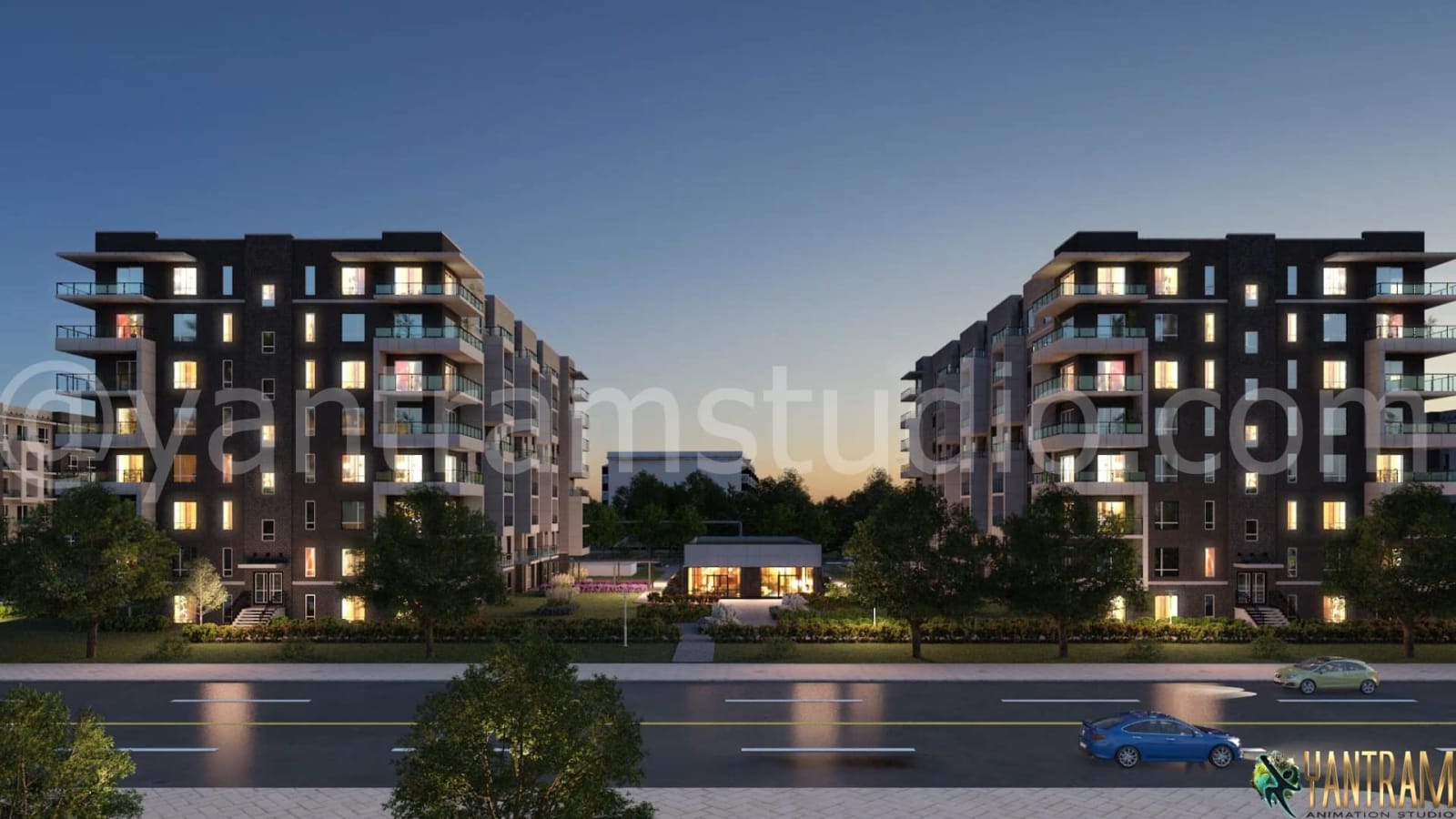 3D Architectural Visualization of Residential Apartments in San Antonio, Texas by Yantram Architectural Design Studio
