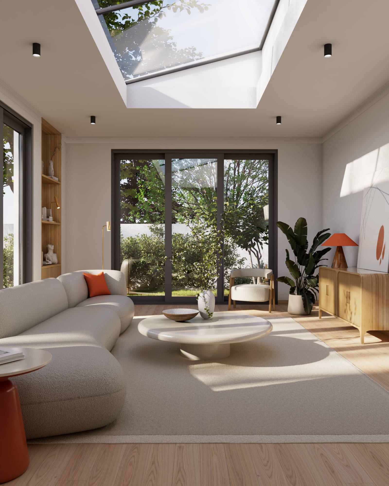 Sunlit Living Room | A Study in Glass & Light