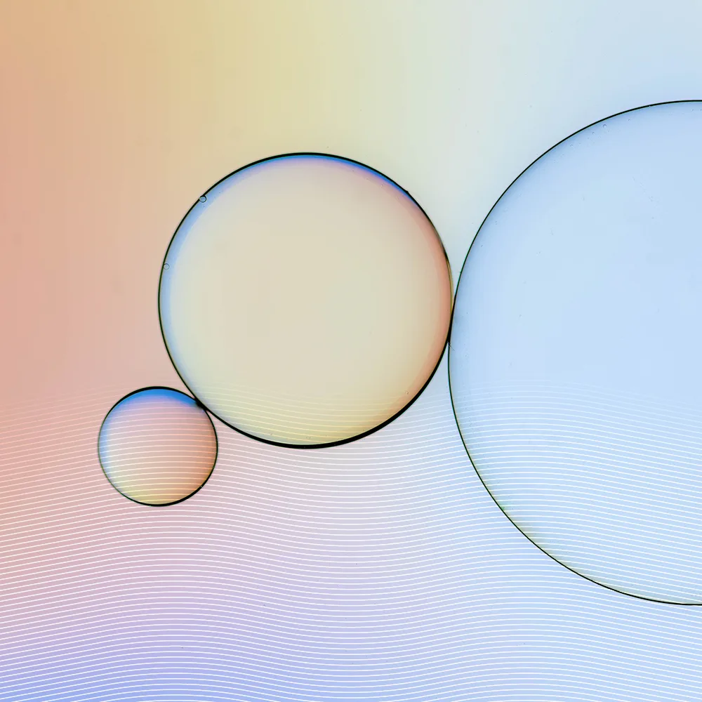 water droplets on gradient