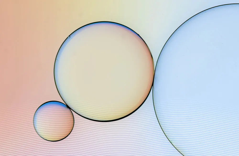 water droplets on gradient