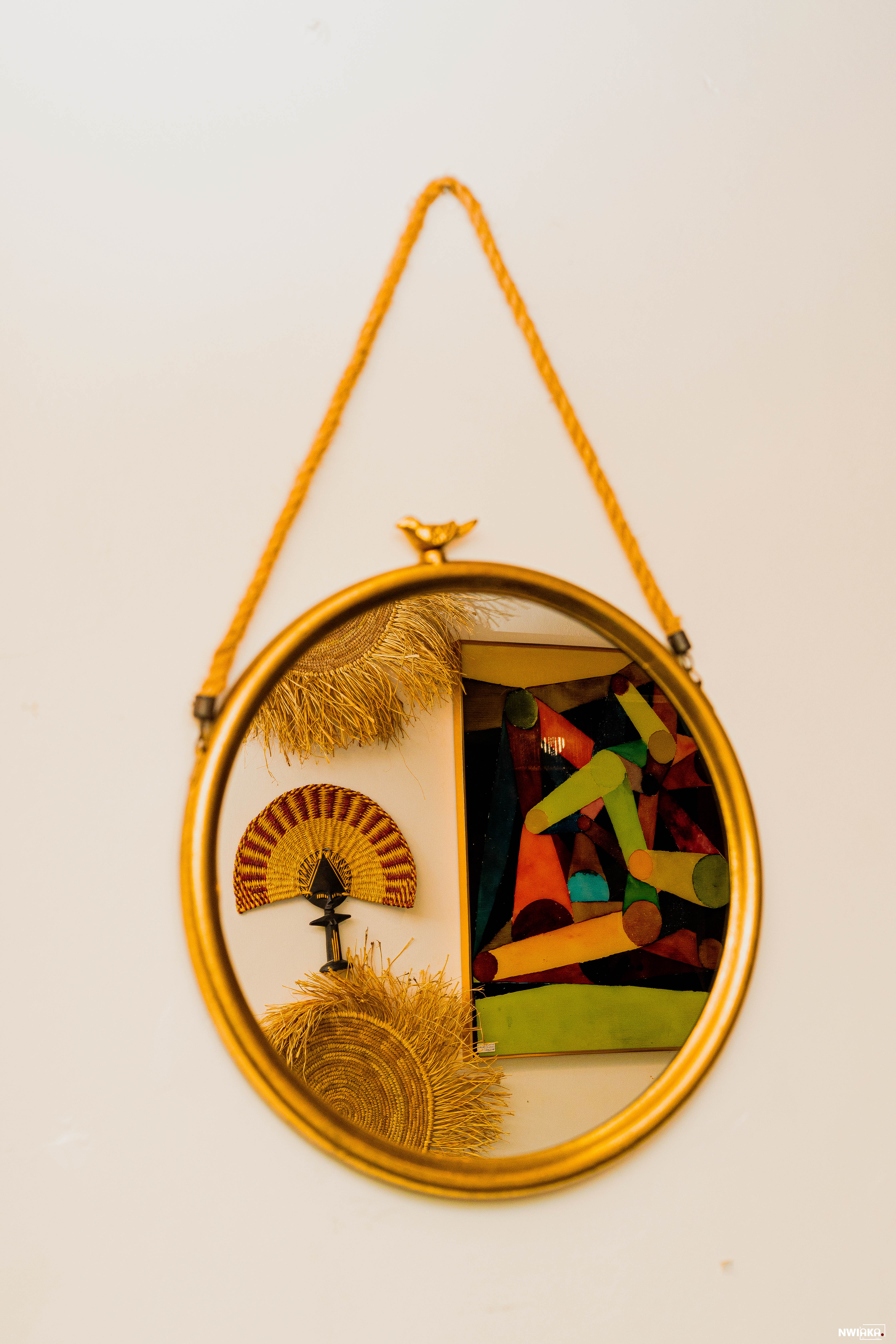 Brass round  simple mirrow