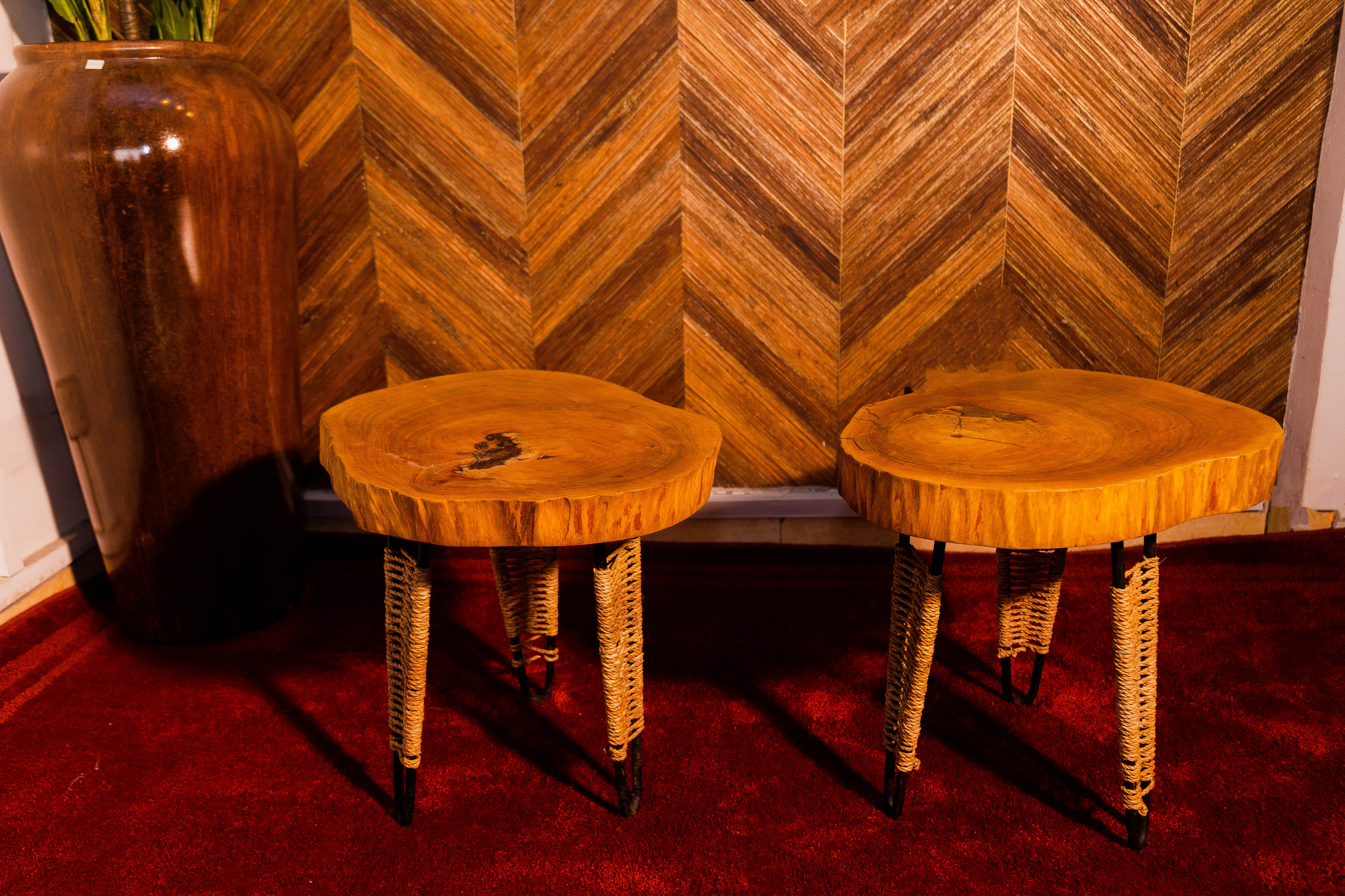 Tree trunk wooden coffee table