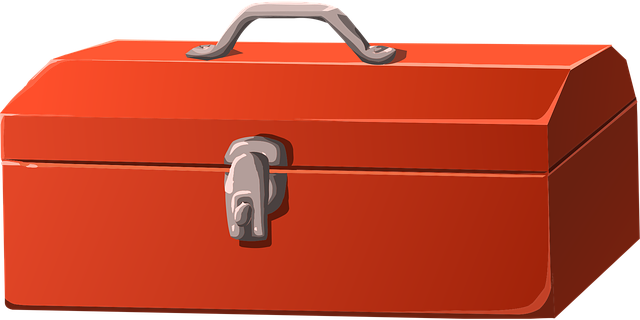 다양한 공구들이 가지런히 정리된 공구함 이미지