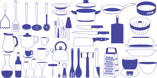 주방에서 칼갈이를 사용하여 칼을 가는 모습