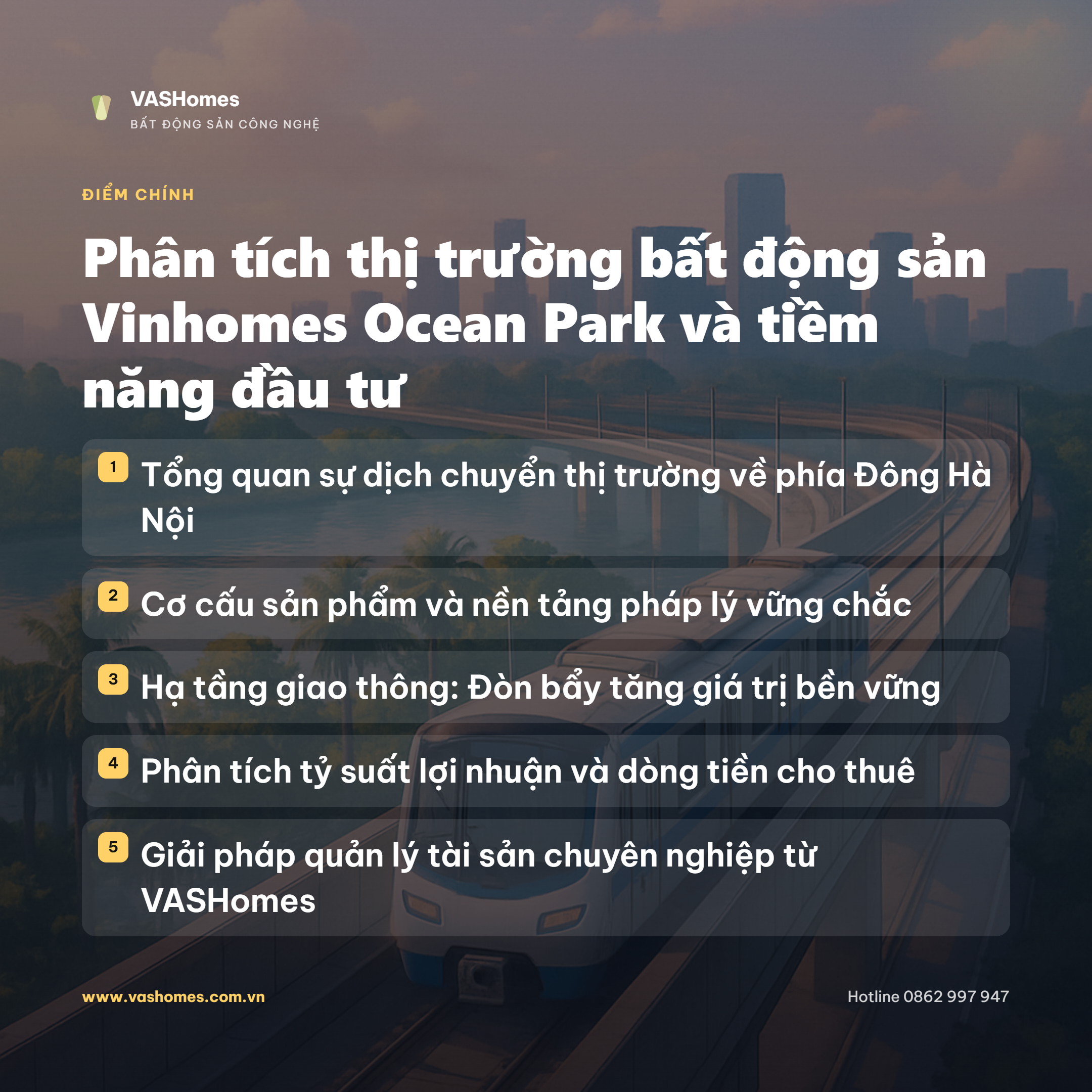 Tổng quan sự dịch chuyển thị trường về phía Đông Hà Nội