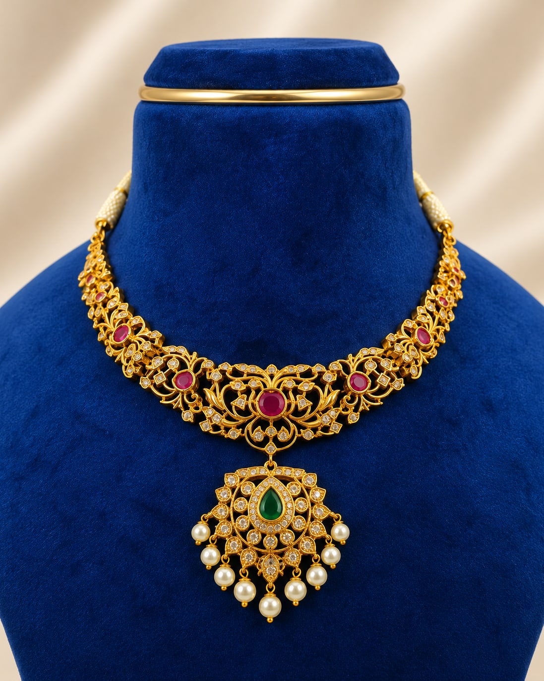 traditional gold-toned necklace - photo 2