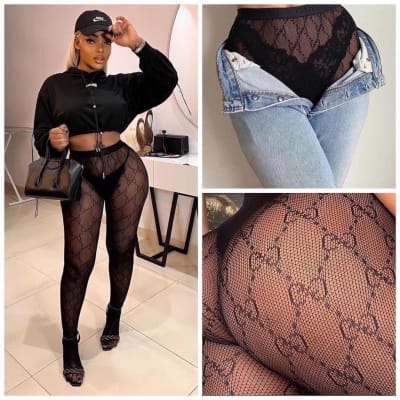 Stone & designer pantyhose