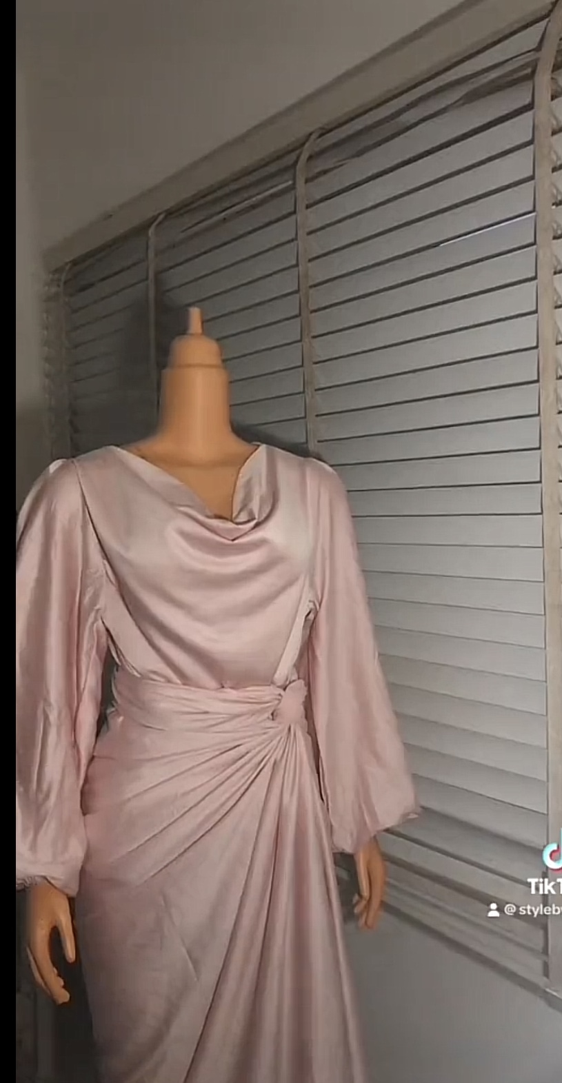 Cowl neck top with wrapper