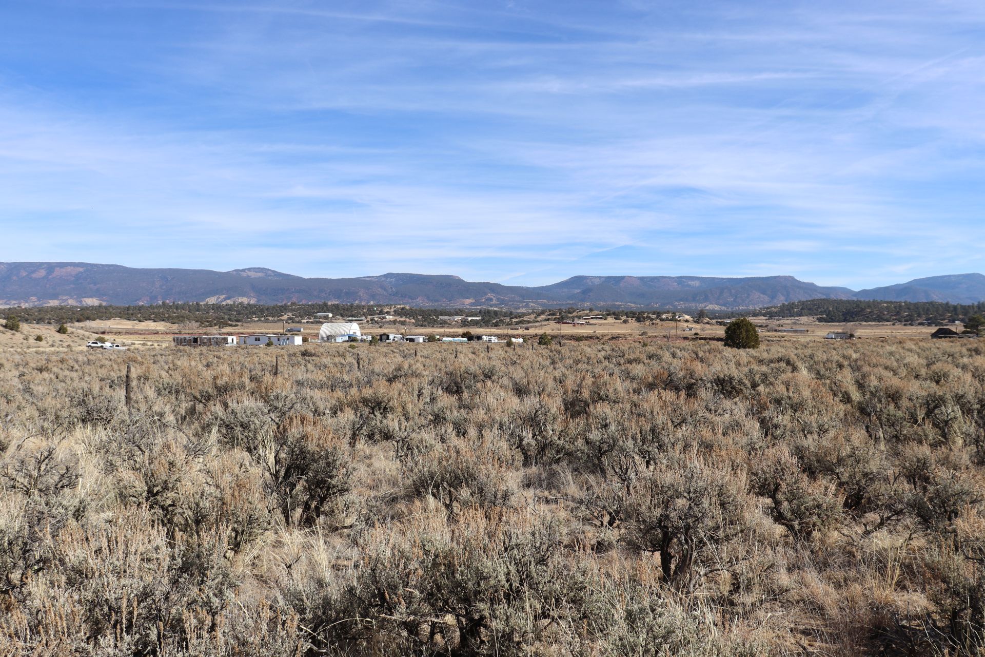 Western boundary looking east toward Cuba valley and Nacimiento Mountains