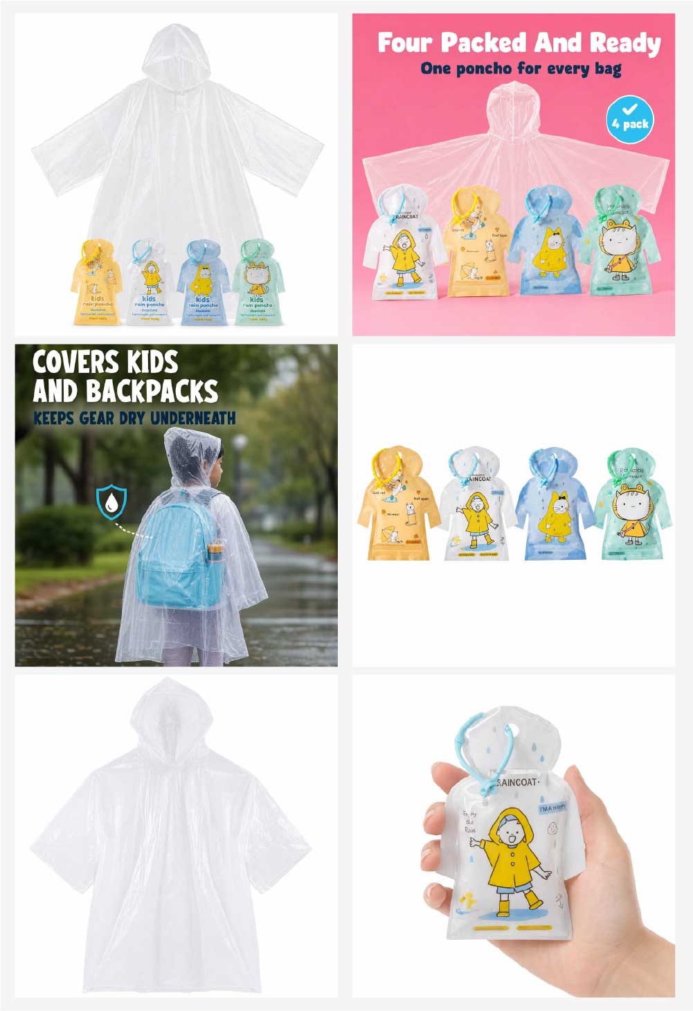 Disposable Rain Ponchos - before
