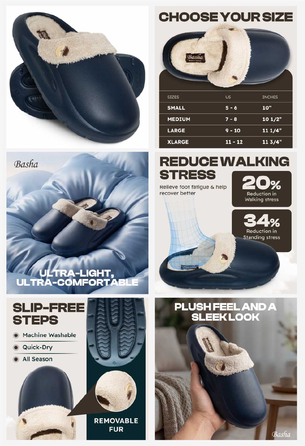 Unisex Winter Clog Slippers - after