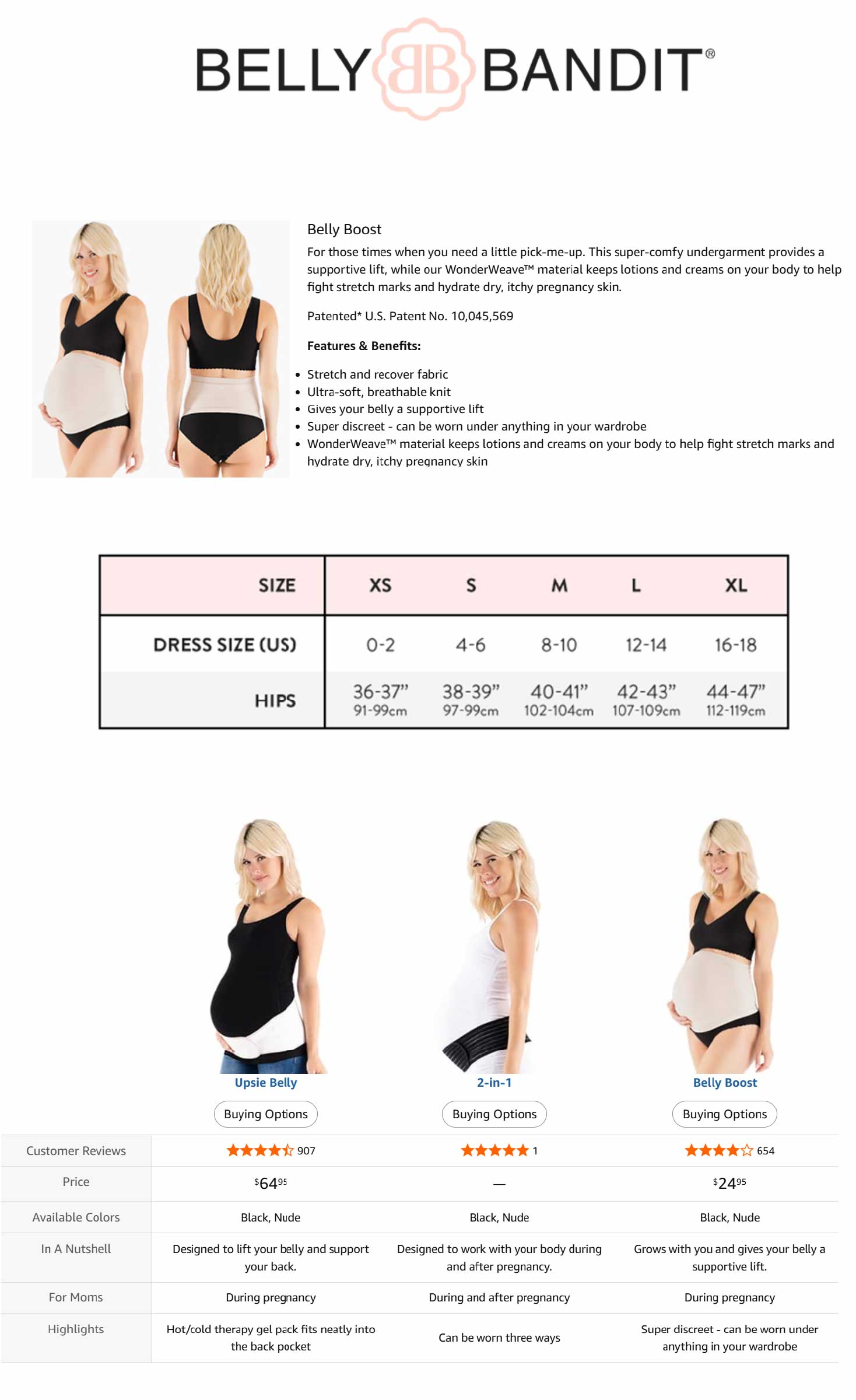 Maternity Belly Support A+ - before