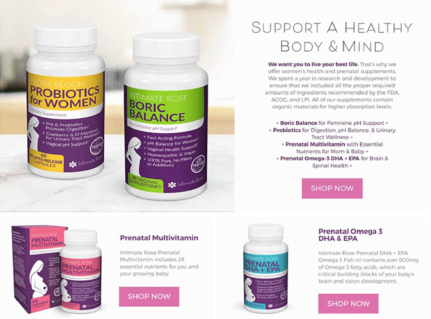 Women's Wellness Range