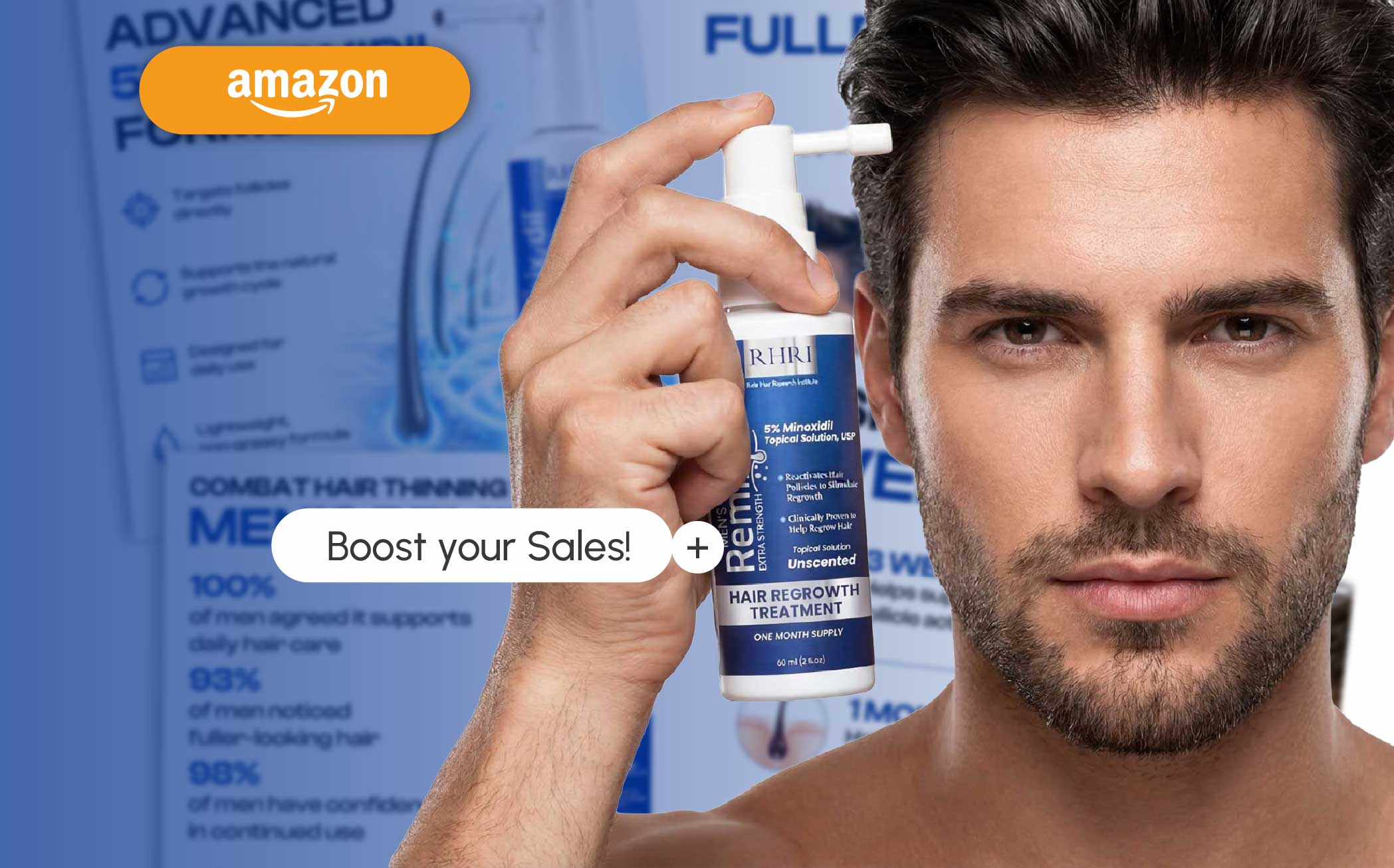 5% Minoxidil for Men Hair Regrowth Spray