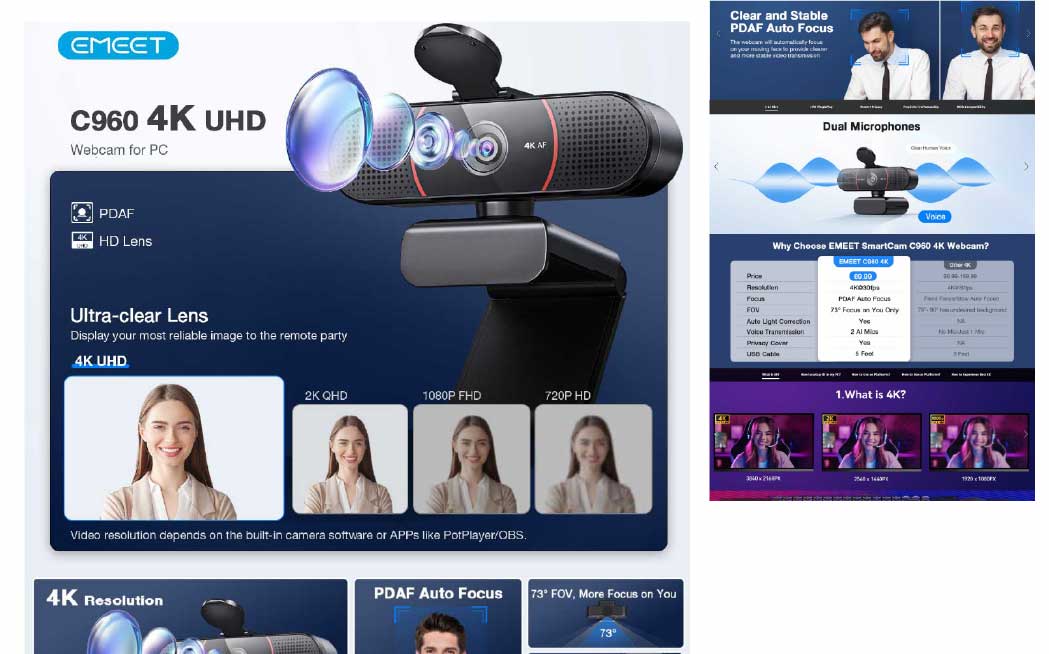 C960 4K Webcam A+