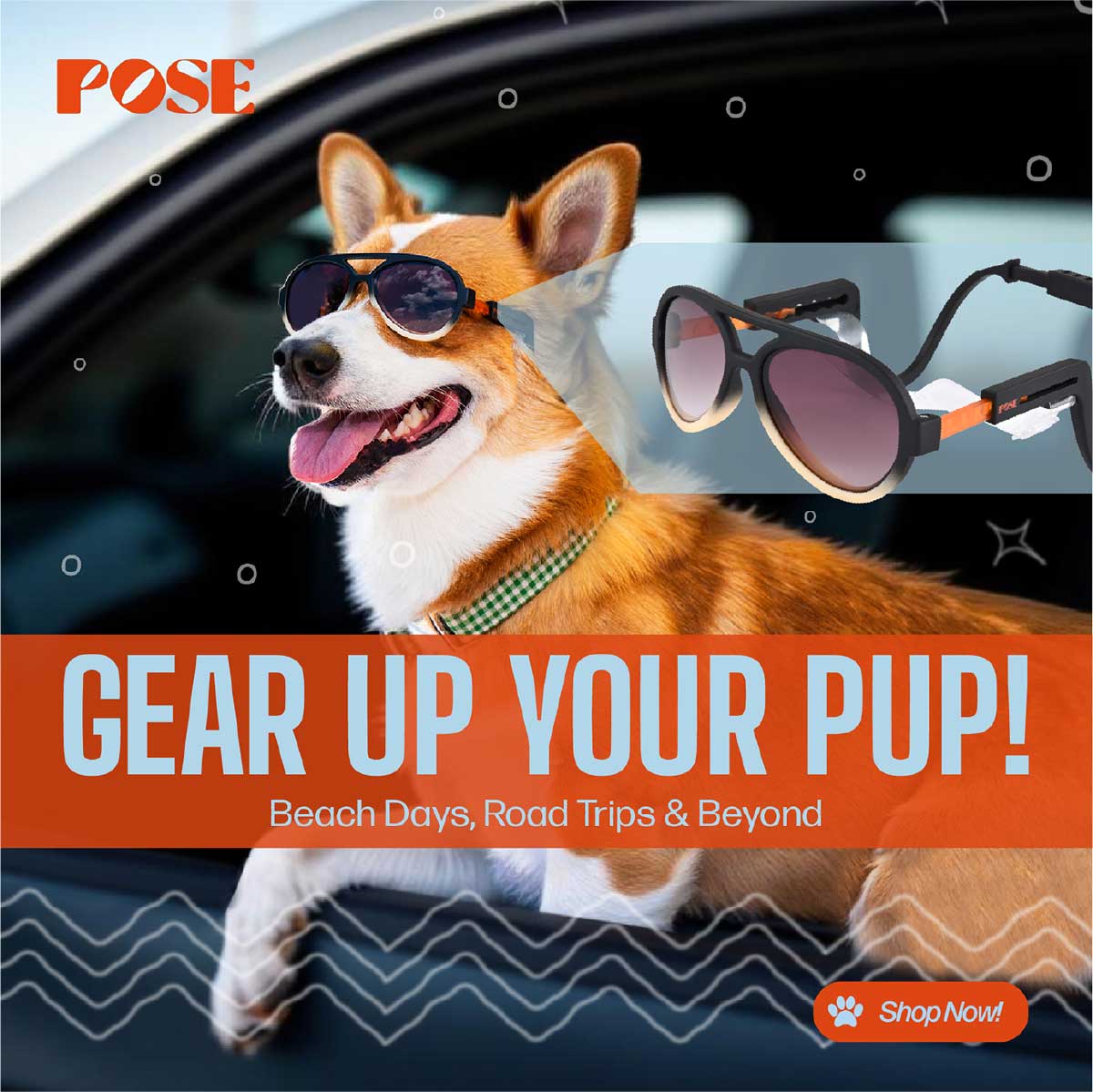 Pose Pet Dogs Sunglasses - design 9