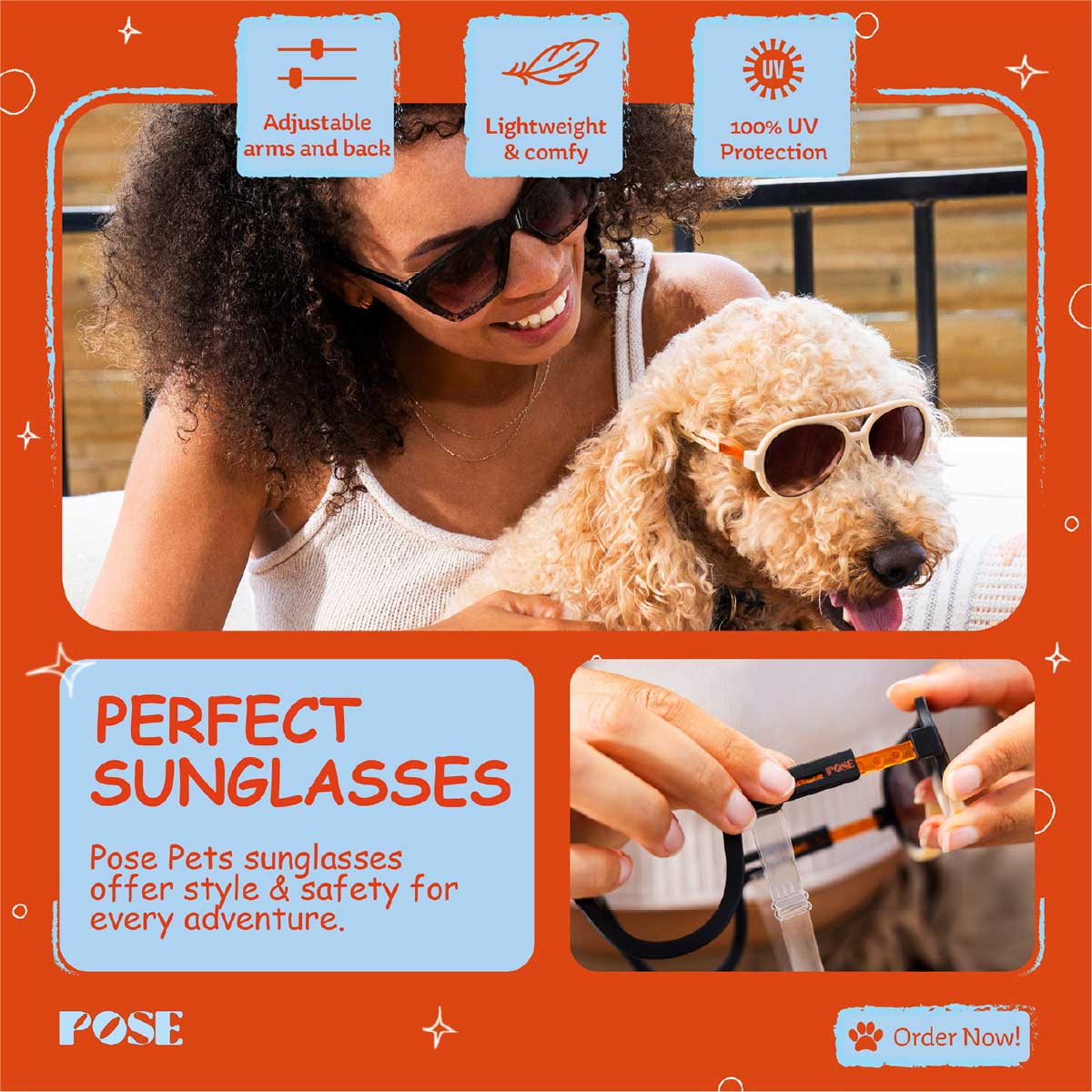 Pose Pet Dogs Sunglasses - design 6