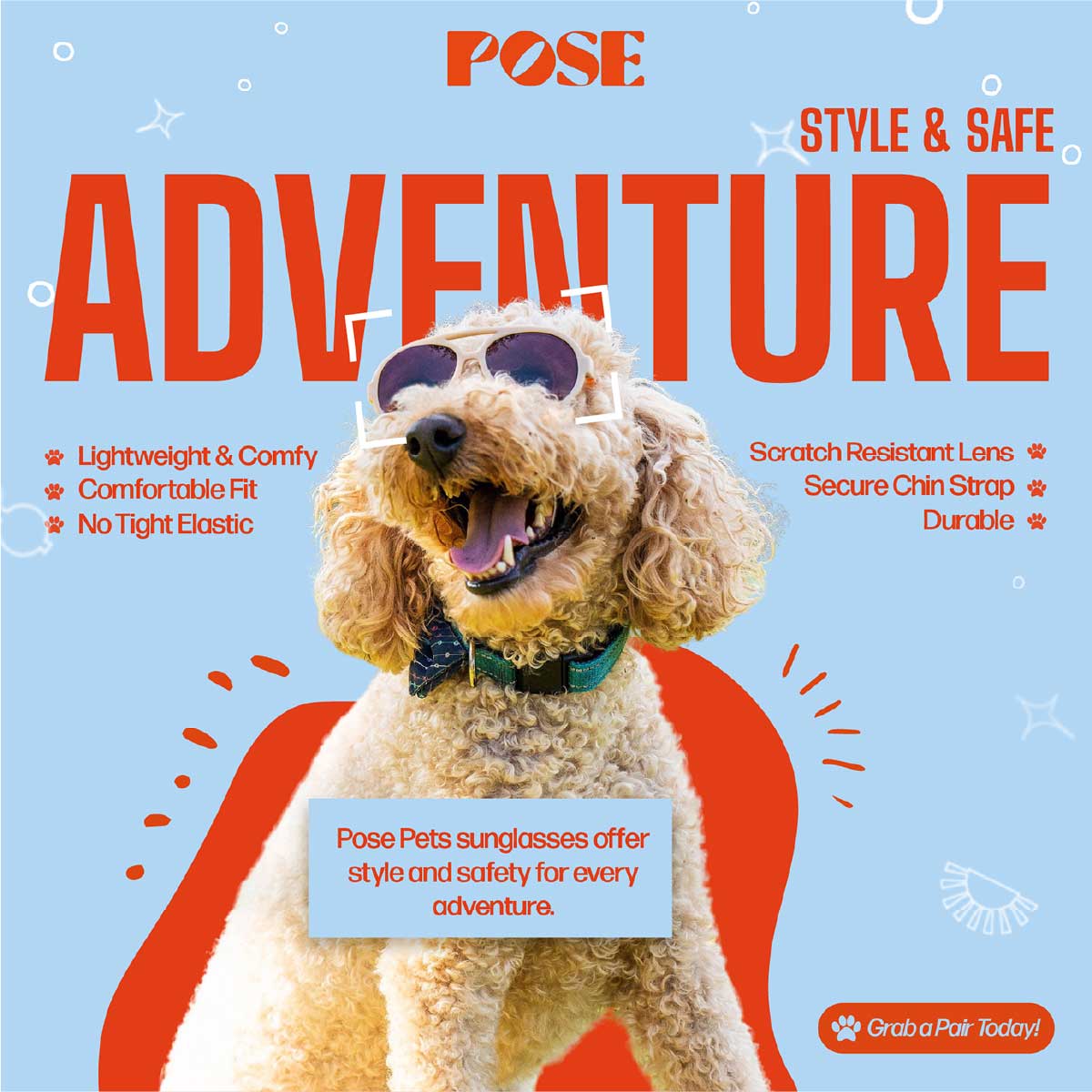 Pose Pet Dogs Sunglasses - design 4