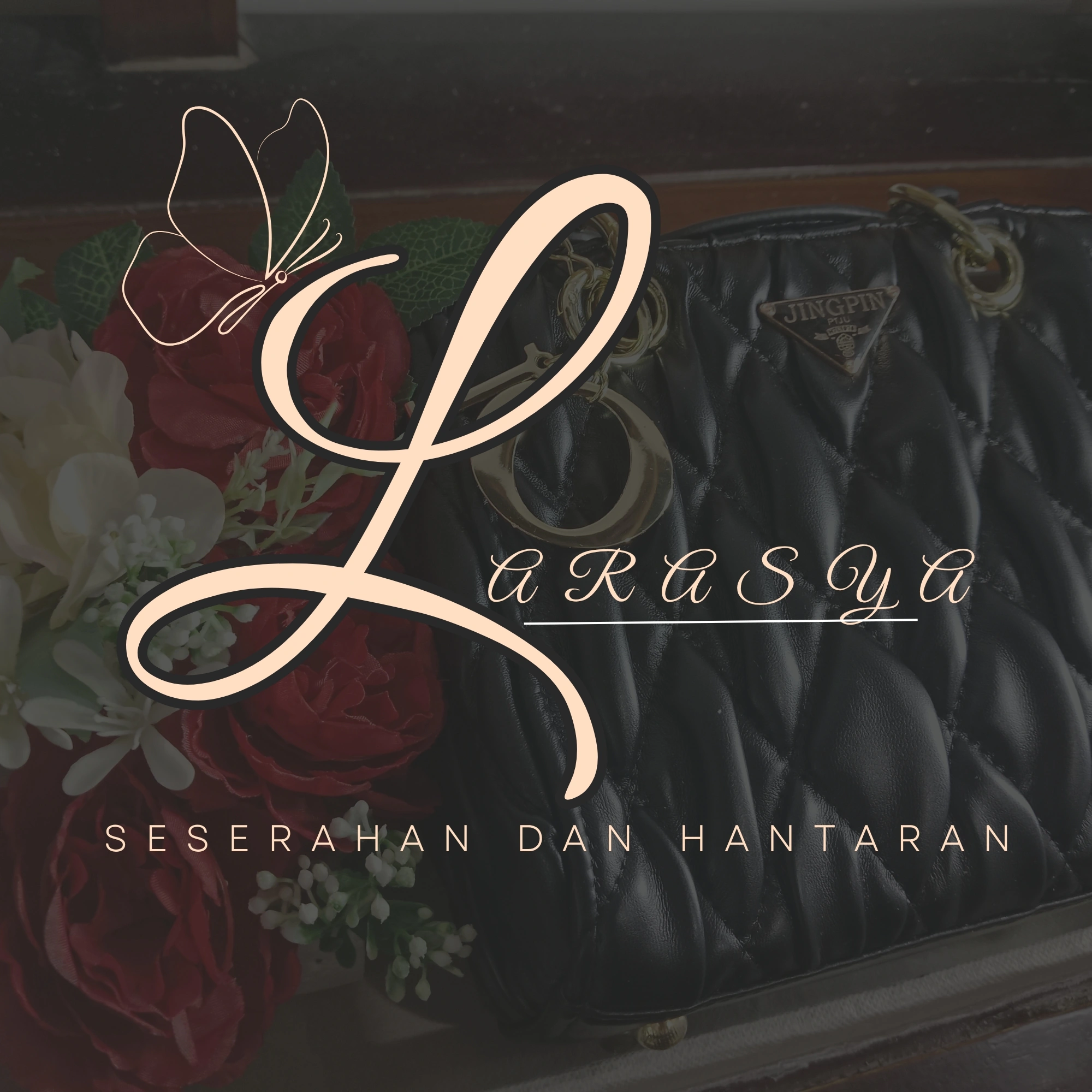 Susunan hantaran pernikahan dengan bunga dan kain