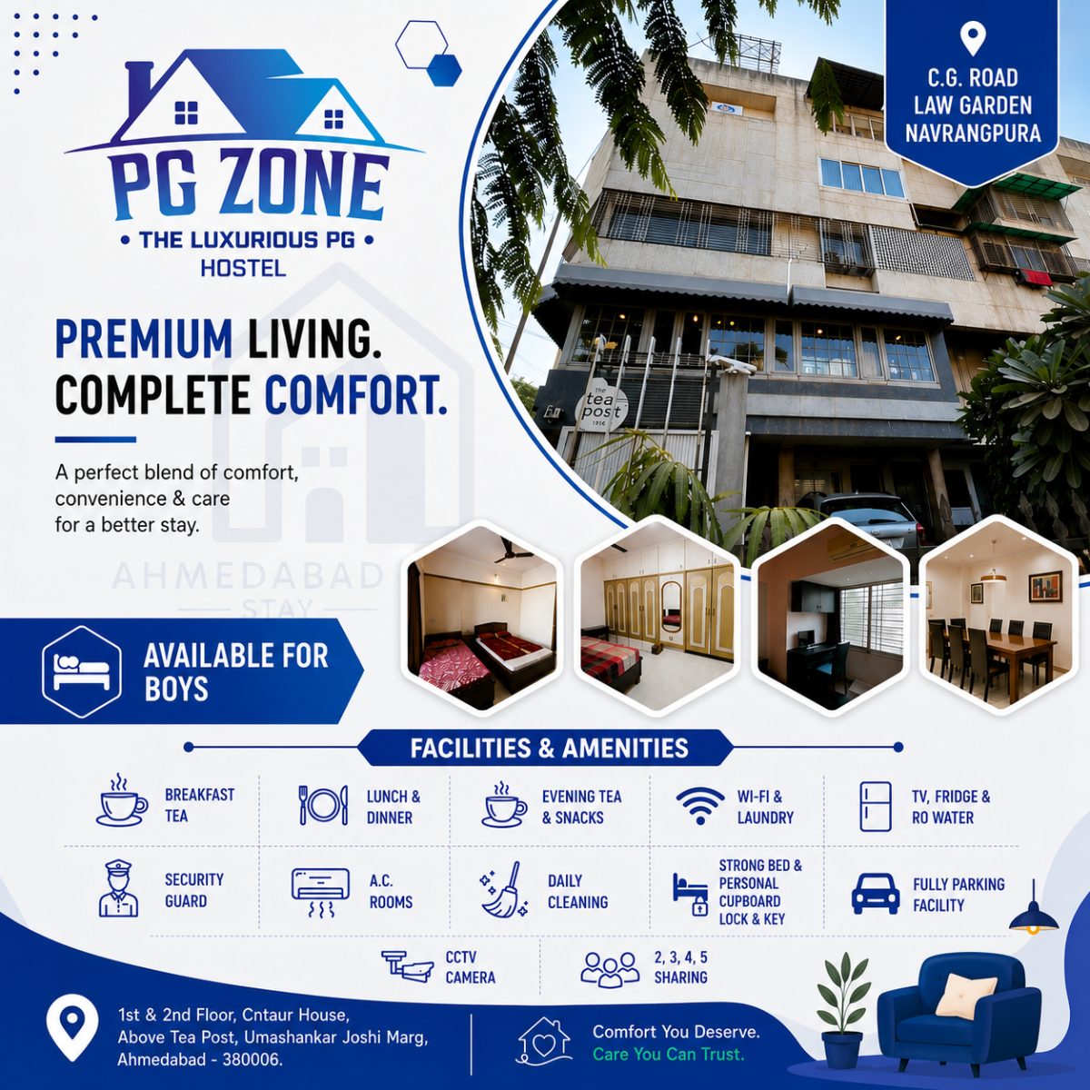 PG Zone โ Premium Boys PG in Navrangpura โ PG in Navrangpura, Ahmedabad