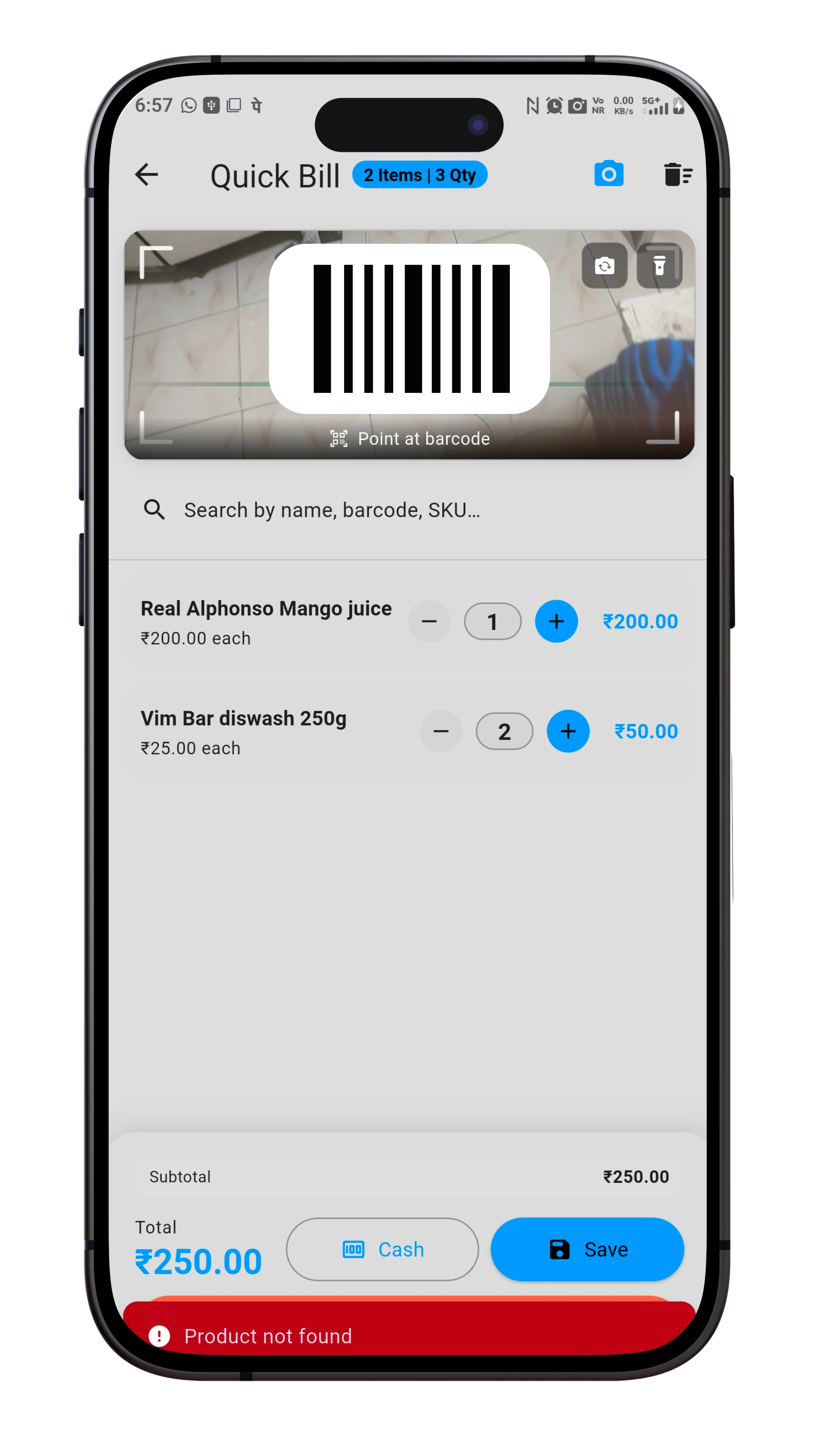 Scan and billing
