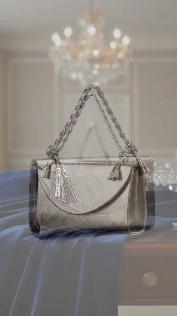 Bolso De Gala Happy Shoes Para Mujer  Metálico 08437