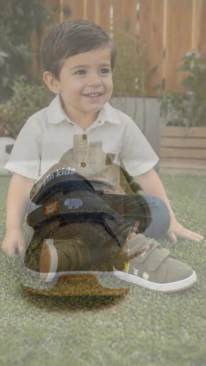 Tenis Choclo Militar Para Niño Blasito 08557