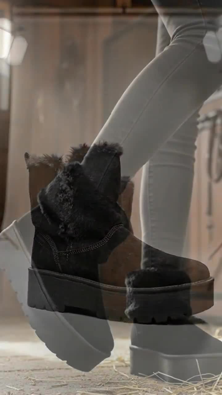 Botas Invernales Con Plataforma Para Mujer 08377