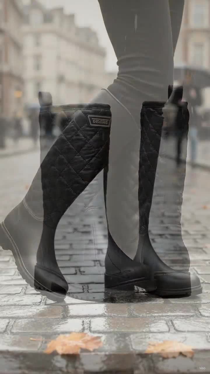 Bota de Lluvia Capitonada Para Mujer ViaModa 09302