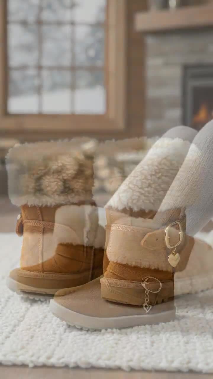 Bota Happy Shoes Para Niña Invernal Cómoda Peluche 08359