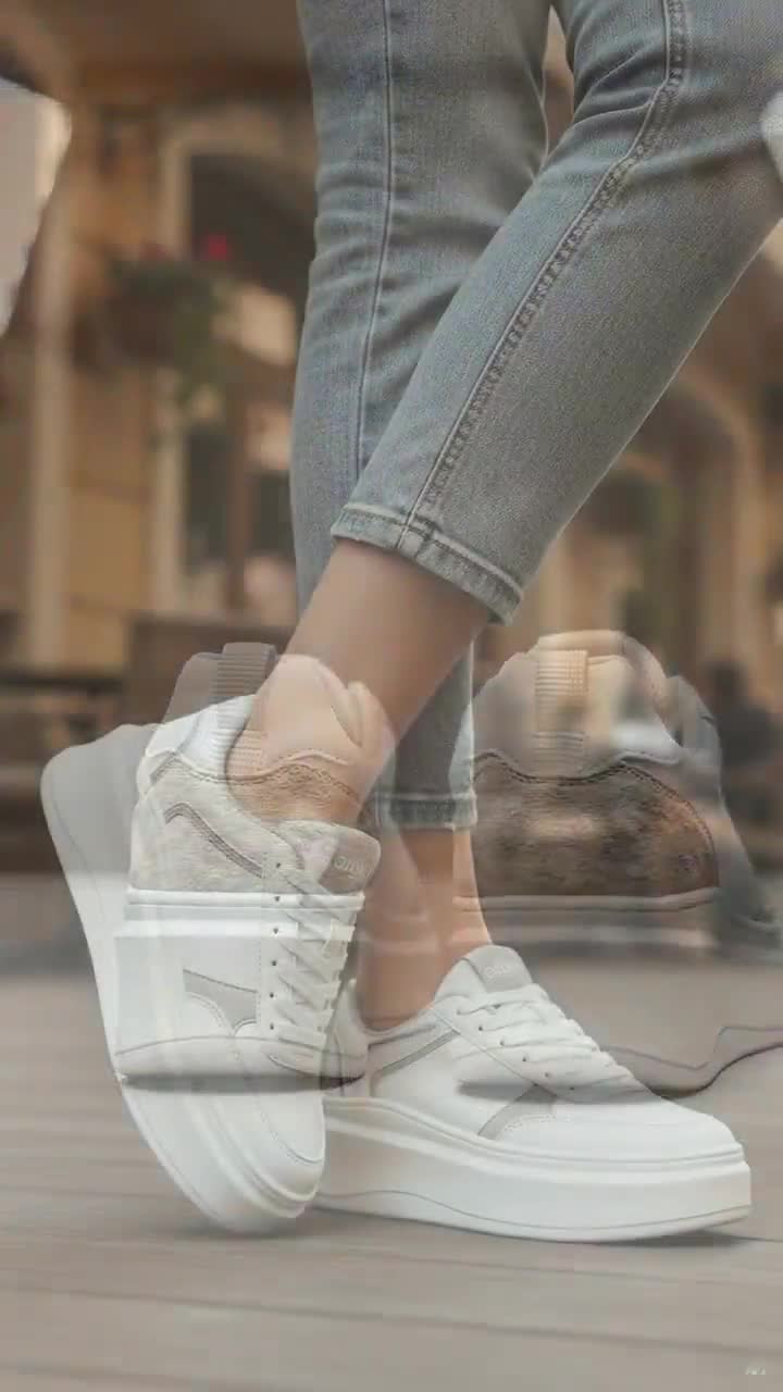 Tenis Blancos Moderno Plataforma Para Mujer Capa de Ozono 08429