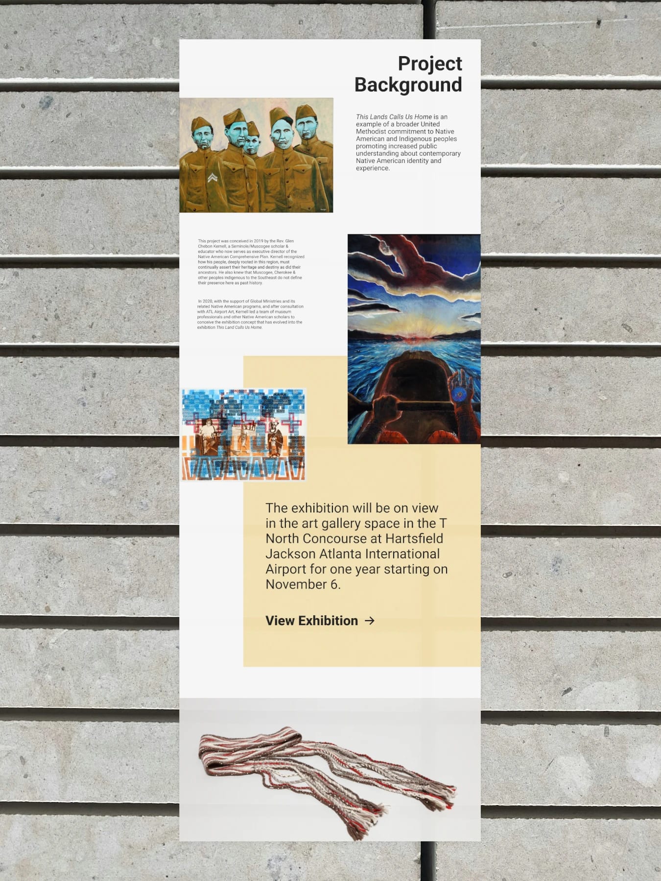 Design mockup for This Land Calls Us Home Background Design