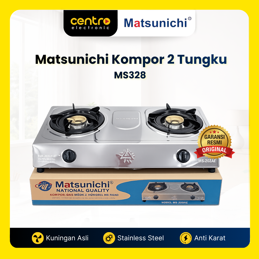 MATSUNICHI KOMPOR GAS 2 TUNGKU STAINLESS MS328