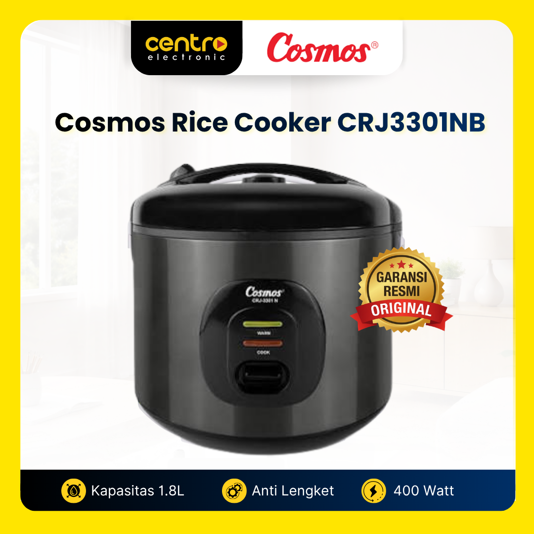 COSMOS RICE COOKER CRJ3301NB BLACK SERIES 1.8L