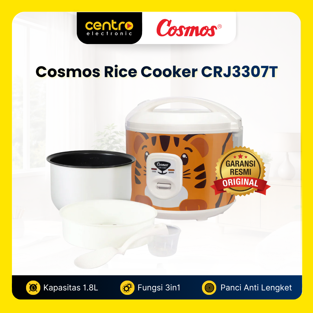 COSMOS RICE COOKER CRJ3307T TIGER 1.8L 400W