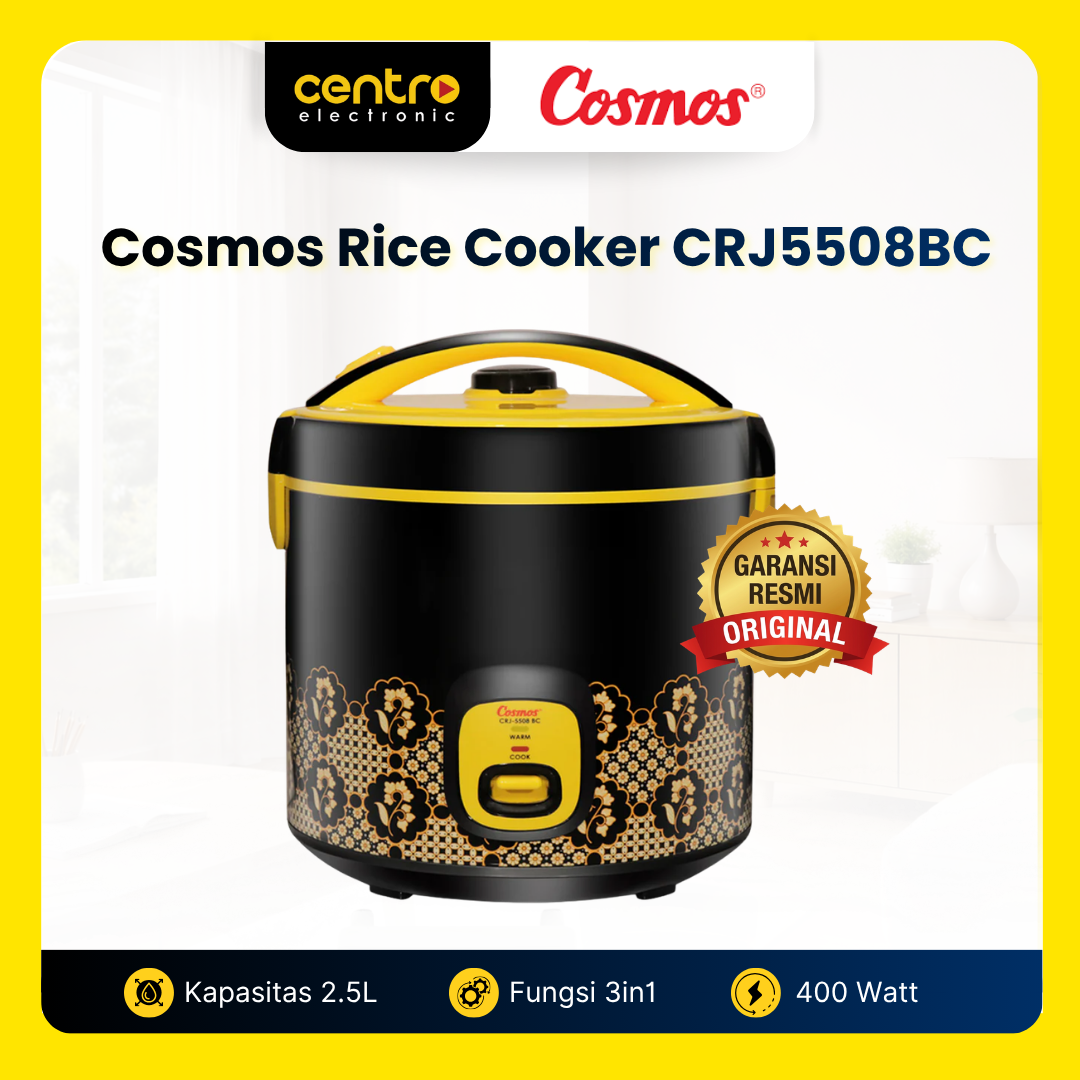 COSMOS RICE COOKER CRJ5508BC ANTI LENGKET 2,5L 400W